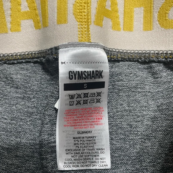 Gymshark Shorts, Size Small, Yellow/Gray/White - Picture 3 of 3